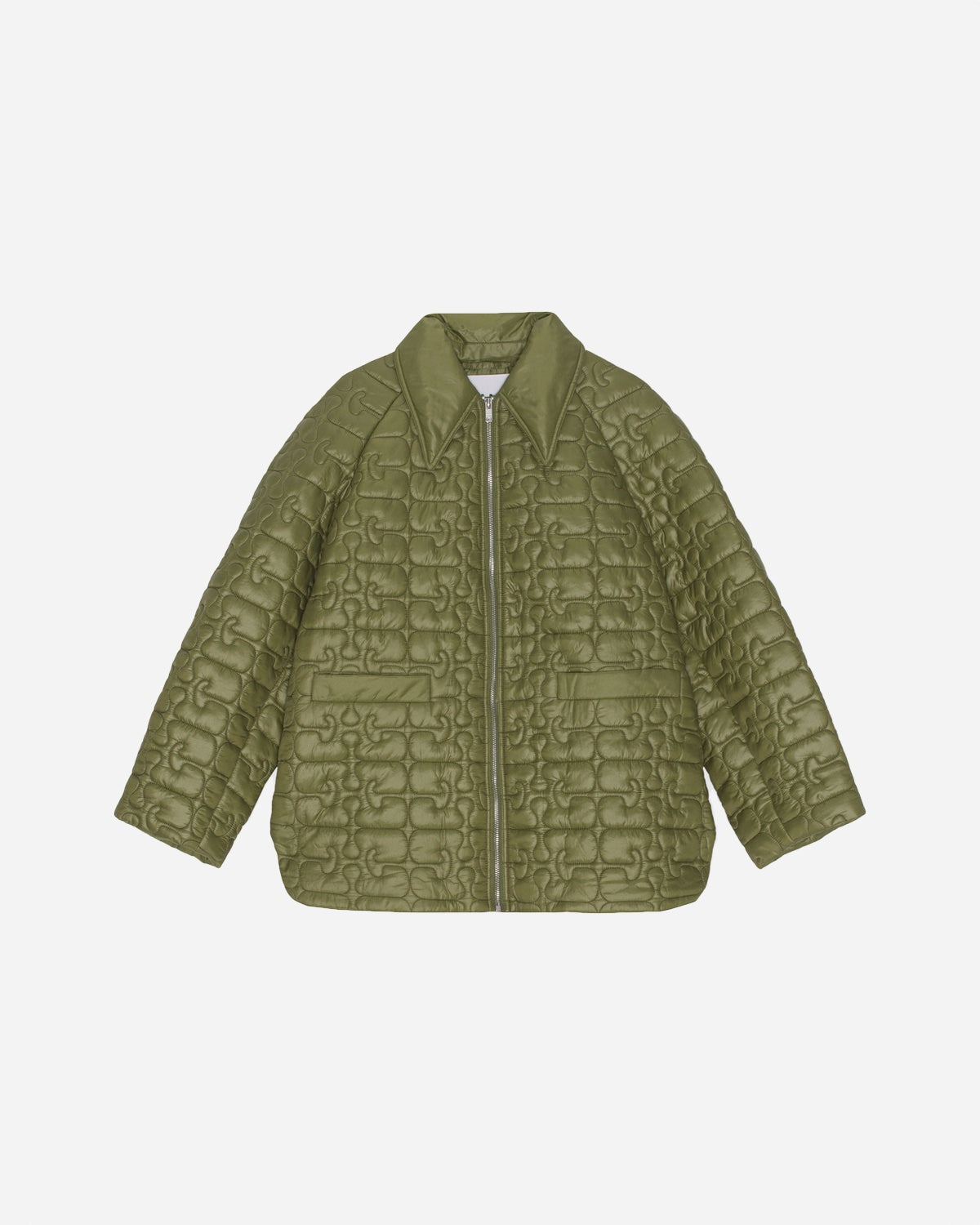 Shiny Quilt Jacket - Spaghnum