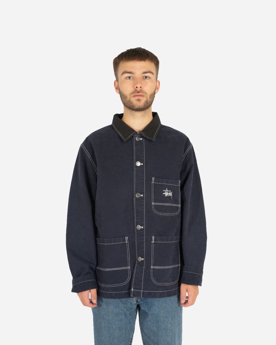 Brushed Moleskin Chore Jacket - Navy