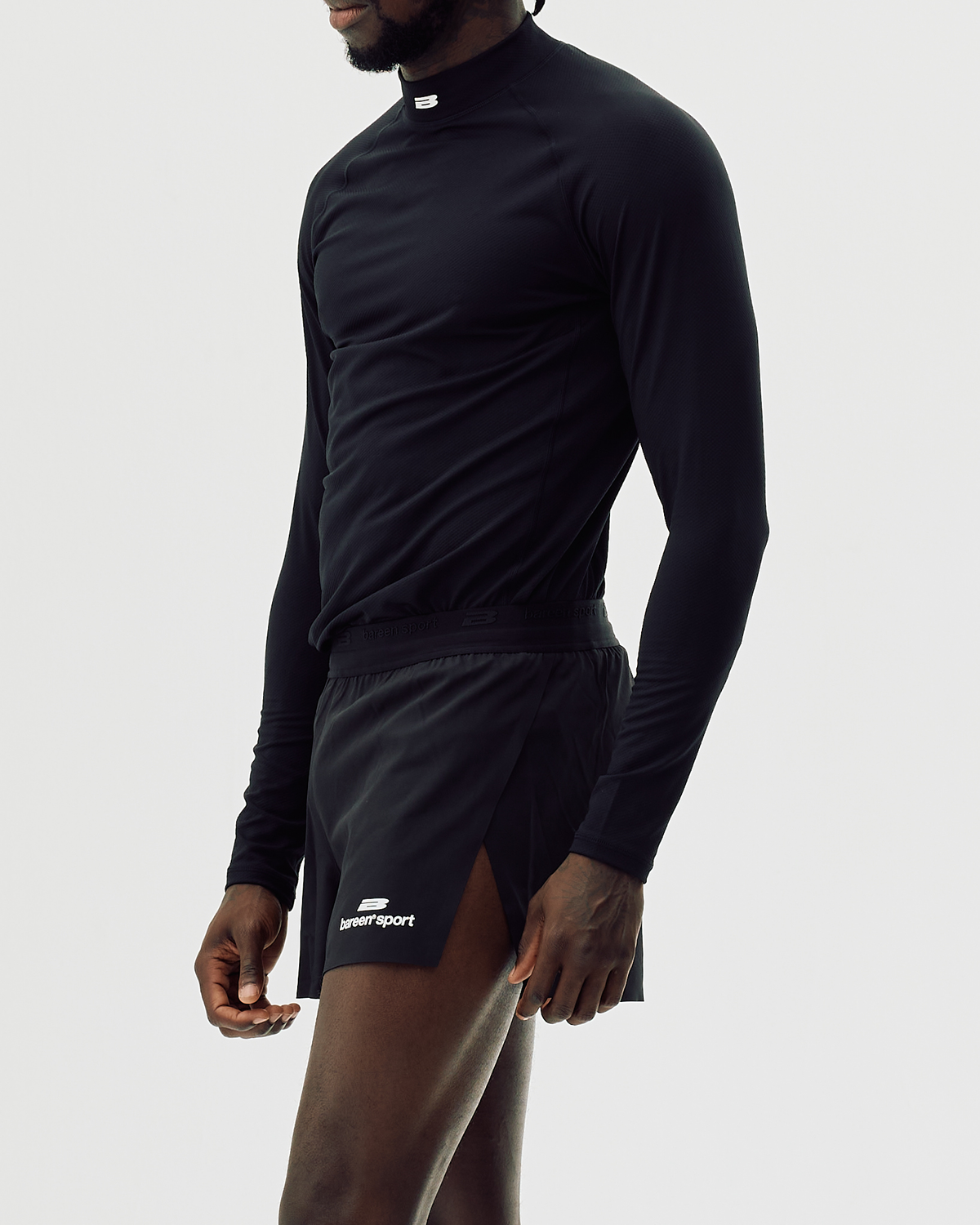 Men's Mock Neck Base Layer - Black Onyx