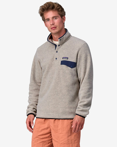 M's LW Synch Snap-T P/O - Oatmeal Heather / Smolder Blue