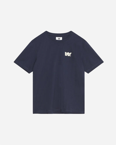 Ace Letter T-Shirt GOTS - Navy