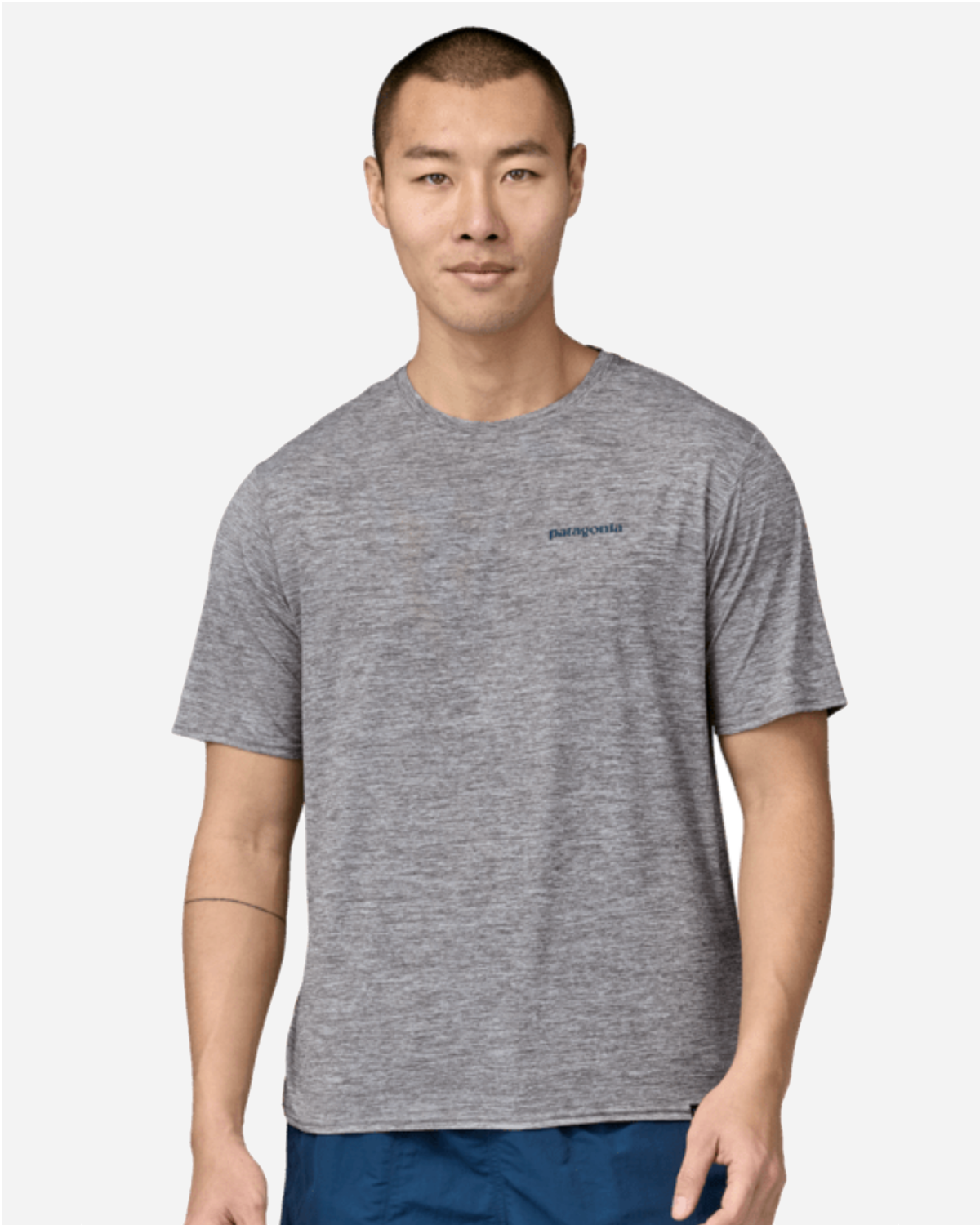 M's Cap Cool Daily Graphic Shirt - Waters - Boardshort Logo Abalone Blue / Feather Grey
