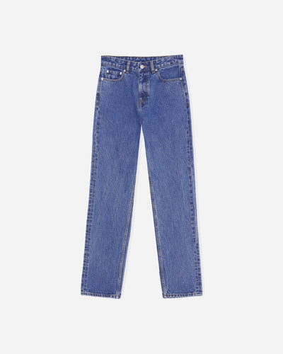 High-Waisted Jeans - Denim - Ganni - Munkstore.dk