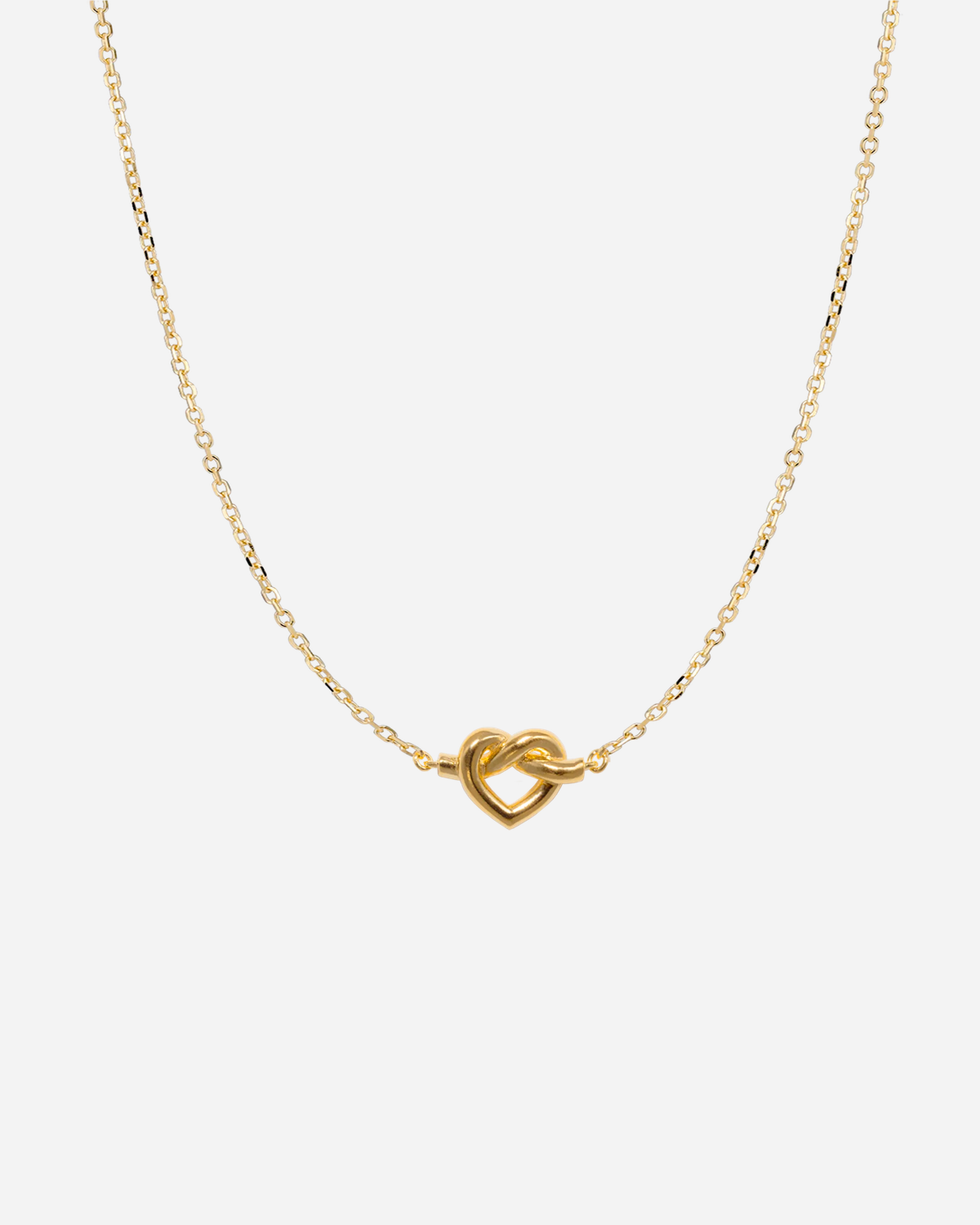 Tied Heart Necklace - Guld