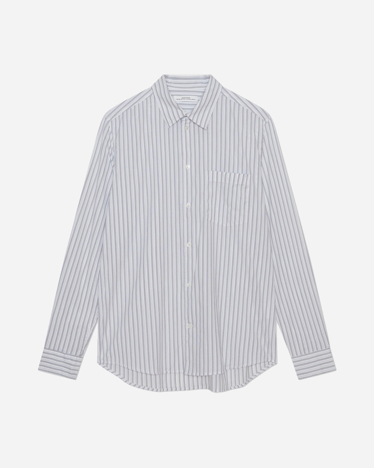Timothy Paper Poplin Shirt - White Stripes