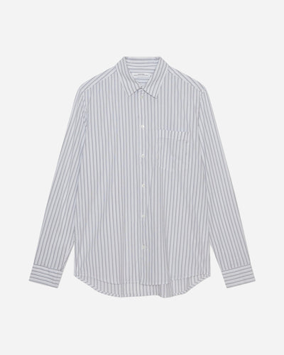 Timothy Paper Poplin Shirt - White Stripes