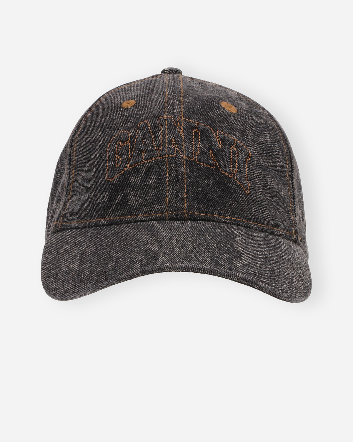 Denim Cotton Washed Cap - Washed Black/Black