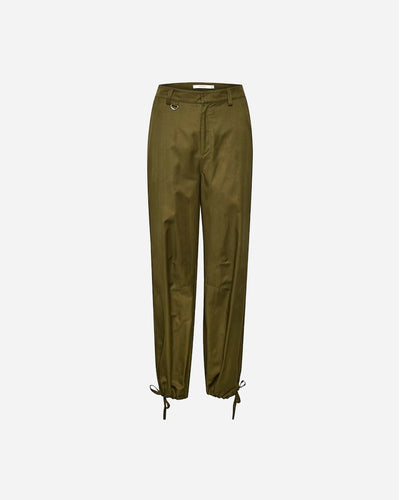 Karla HW Cargo Pants - Military Olive - Gestuz - Munkstore.dk