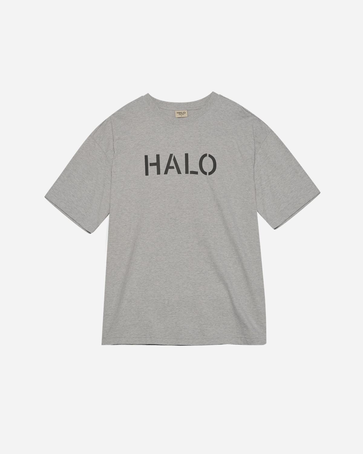 Halo Uniform Boxy T-Shirt - Light Grey Melange