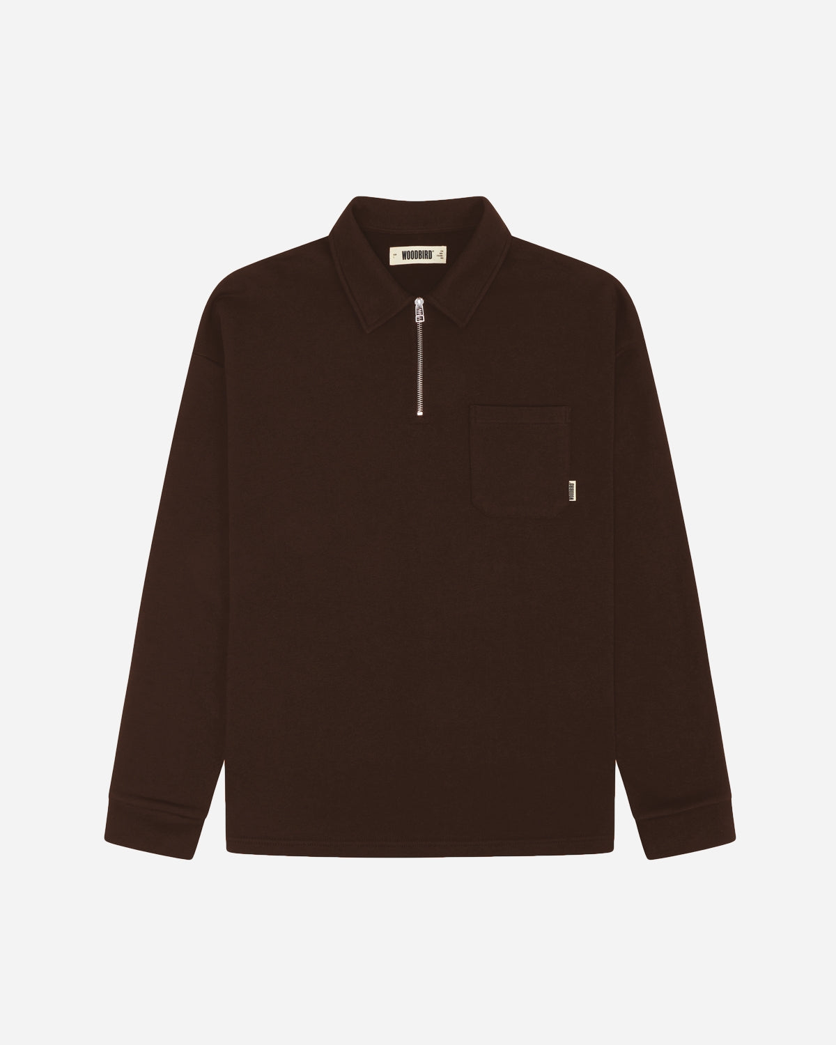 Dom Half-Zip Sweat - Brown