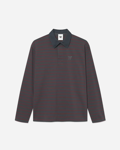 WWLandon polo - Black sand stripe