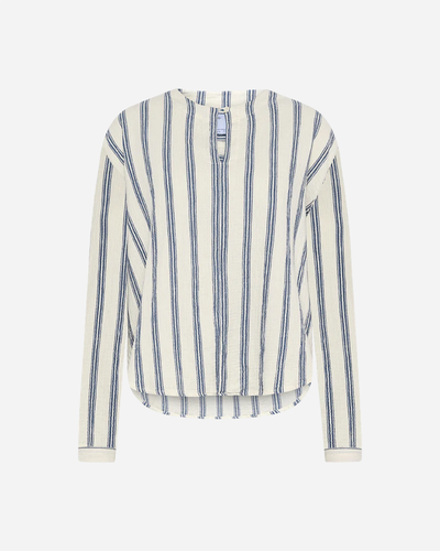 Poppy stripe blouse - Cream/ocean
