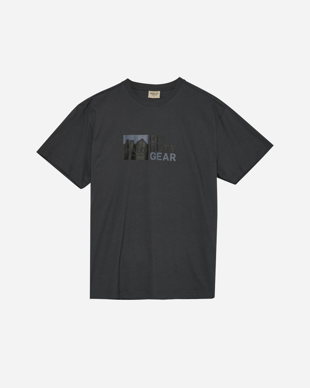 Halo Graphic T-Shirt - Asphalt/Neon Blue