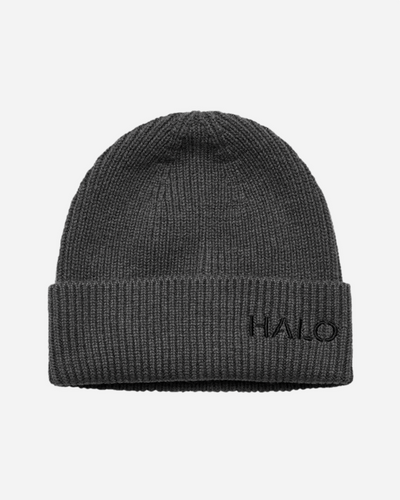 Halo Wool Rib Beanie - Asphalt