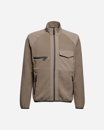 Halo Paneled Fleece Jacket - Chocolate Chip