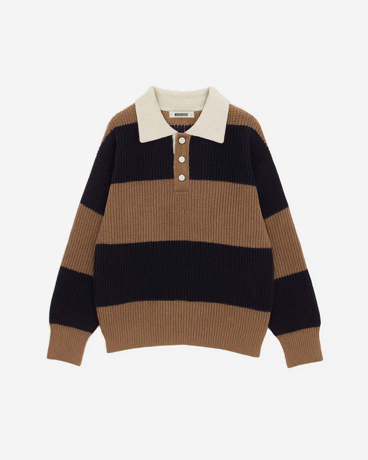 Lotu Striped Polo - Navy Striped