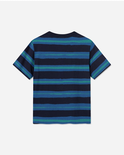 Bobby Stripe T-Shirt - Navy - WOOD WOOD - Munkstore.dk