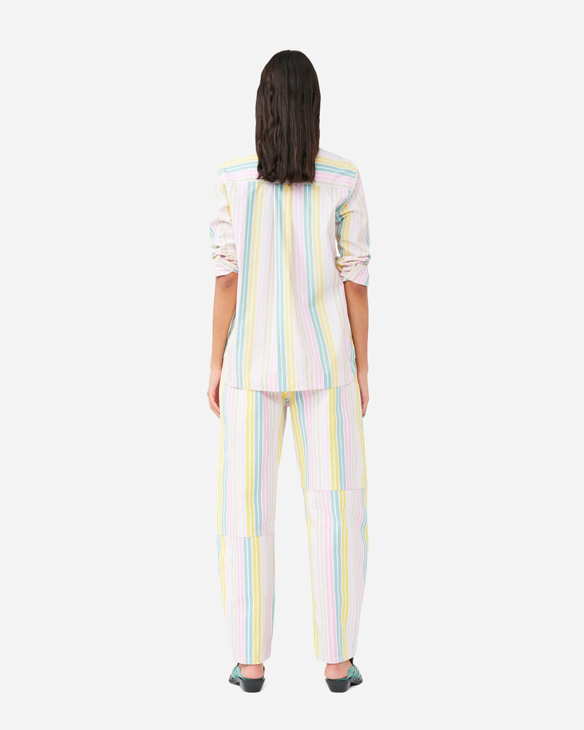Stripe Cotton Shirt - Multicolour - Ganni - Munkstore.dk