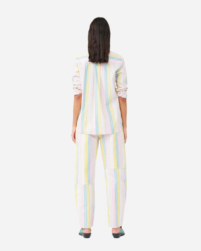 Stripe Cotton Shirt - Multicolour - Ganni - Munkstore.dk