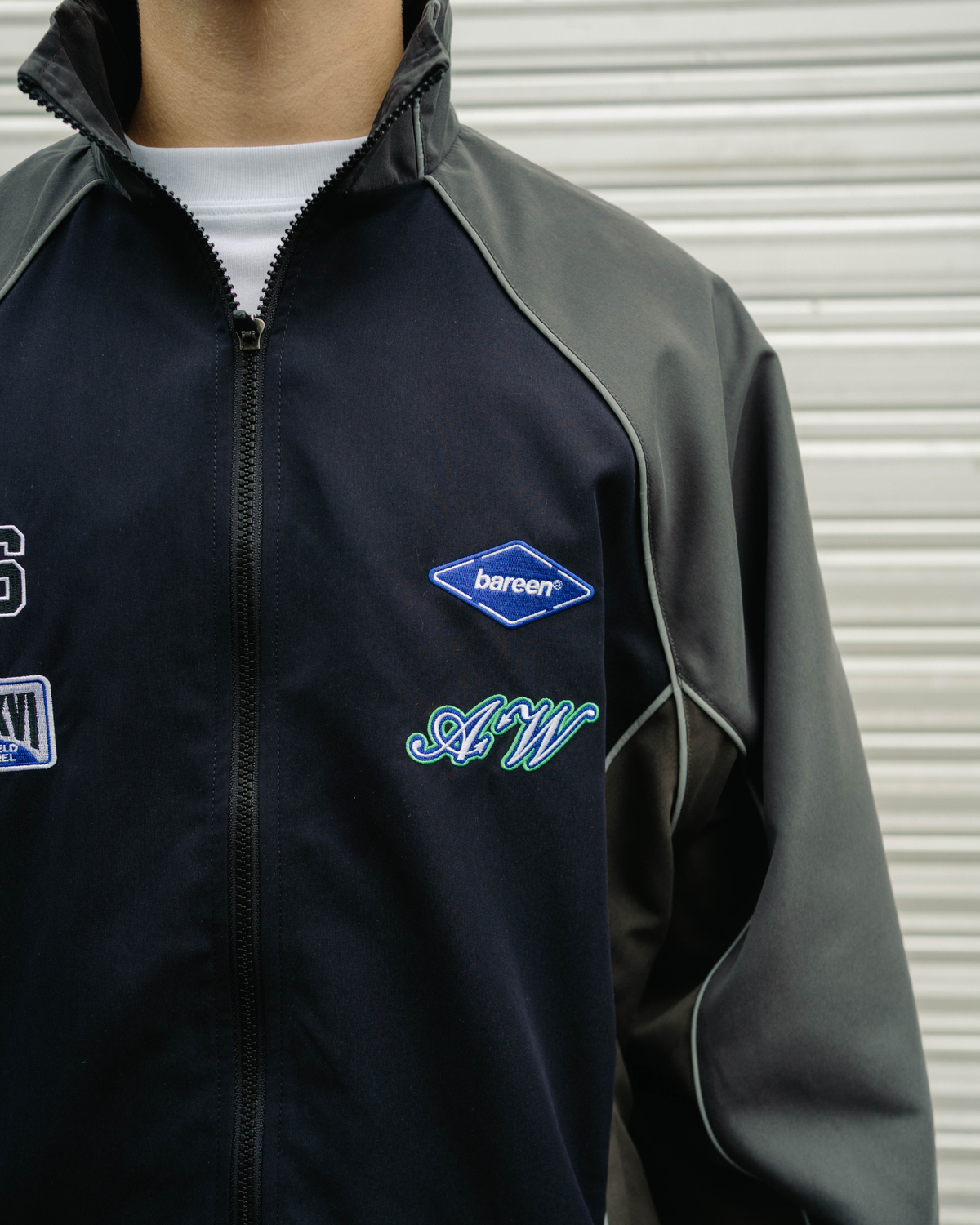 Oversized Track Jacket - TwoTone / Meteorite