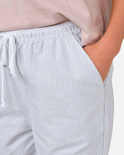 Sidse Striped Shorts - White/Sand