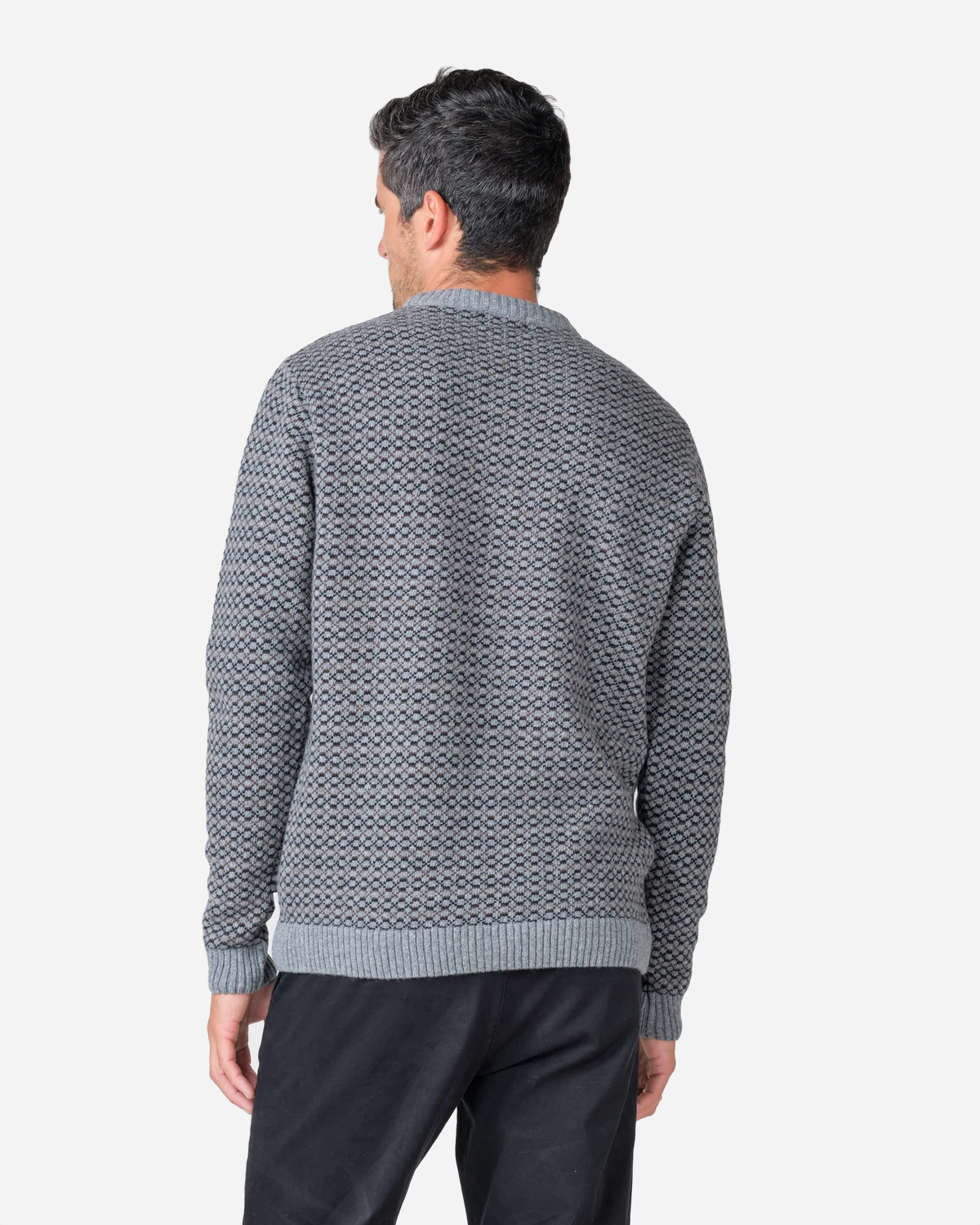 Asger knit - Light grey/black/taupe