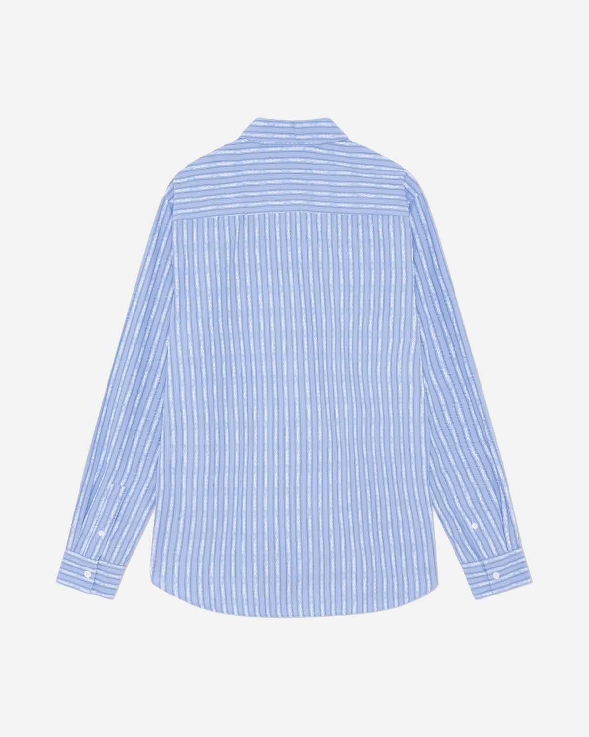 Timothy Tattoo Stripe Shirt - Azure Blue Stripes