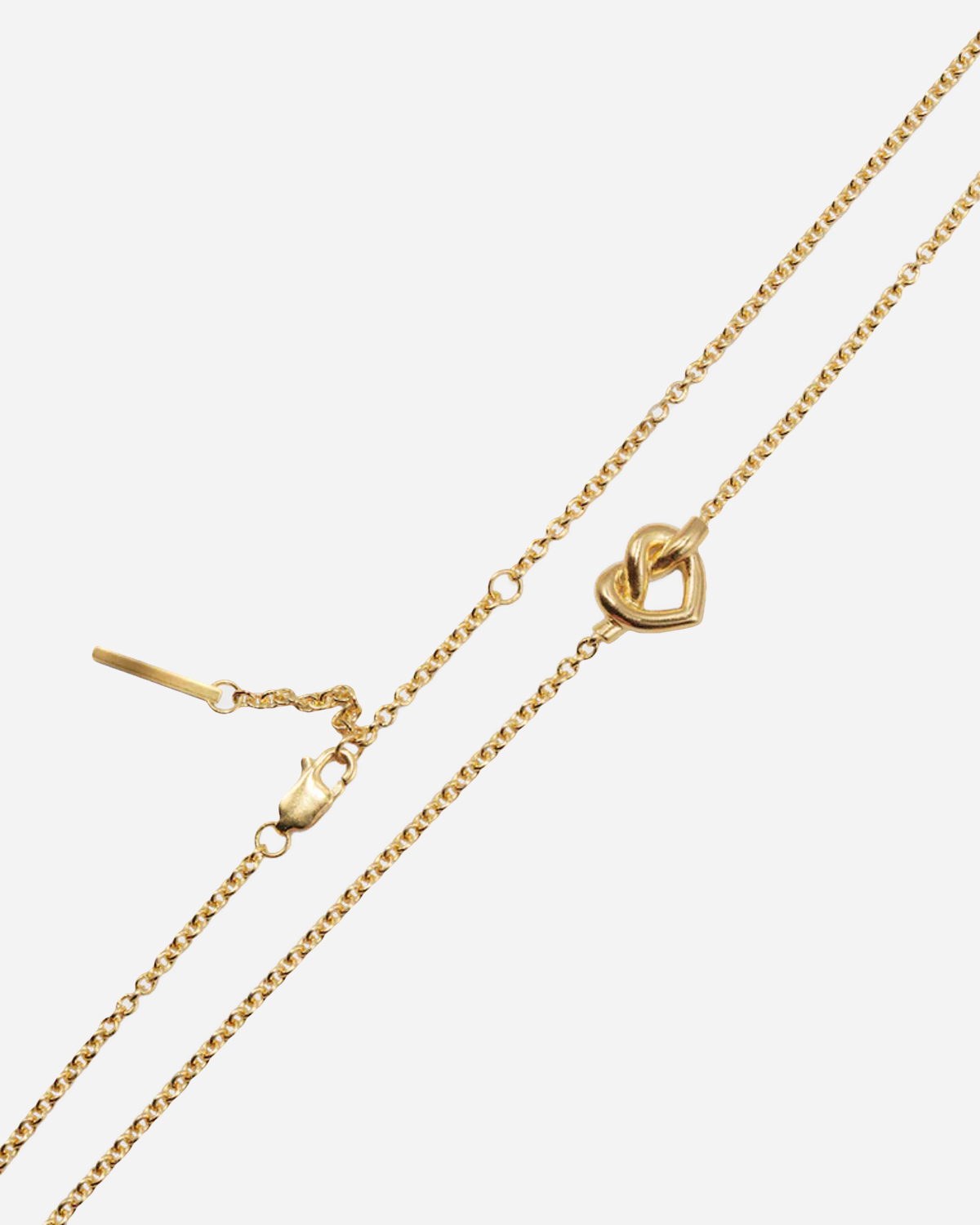 Tied Heart Necklace - Guld