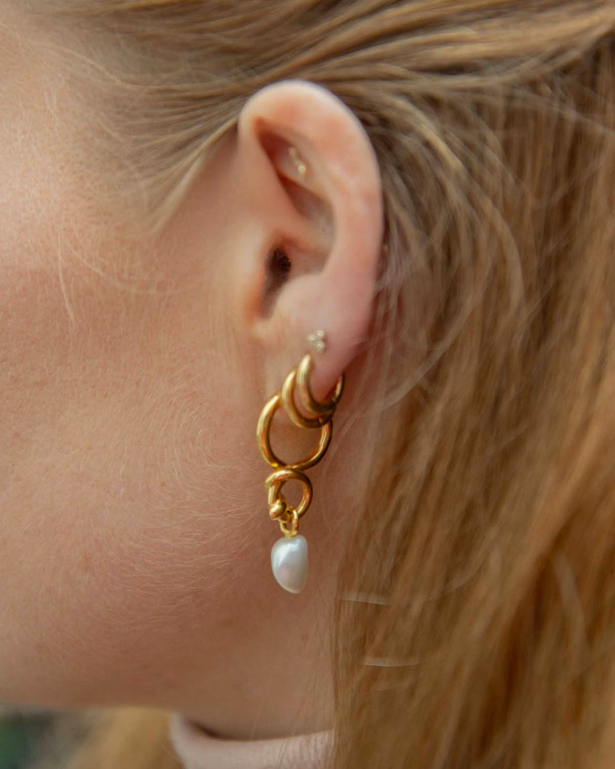 Birds Nest Earring - Gold