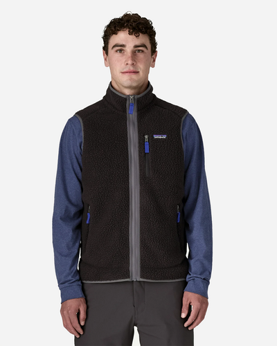 M's Retro Pile Vest - Black w/Forge Grey