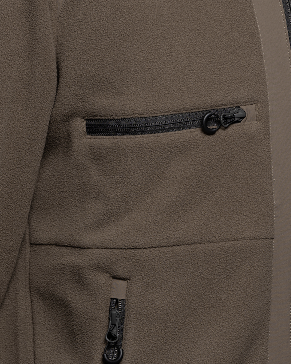 Halo Paneled Fleece Jacket - Chocolate Chip