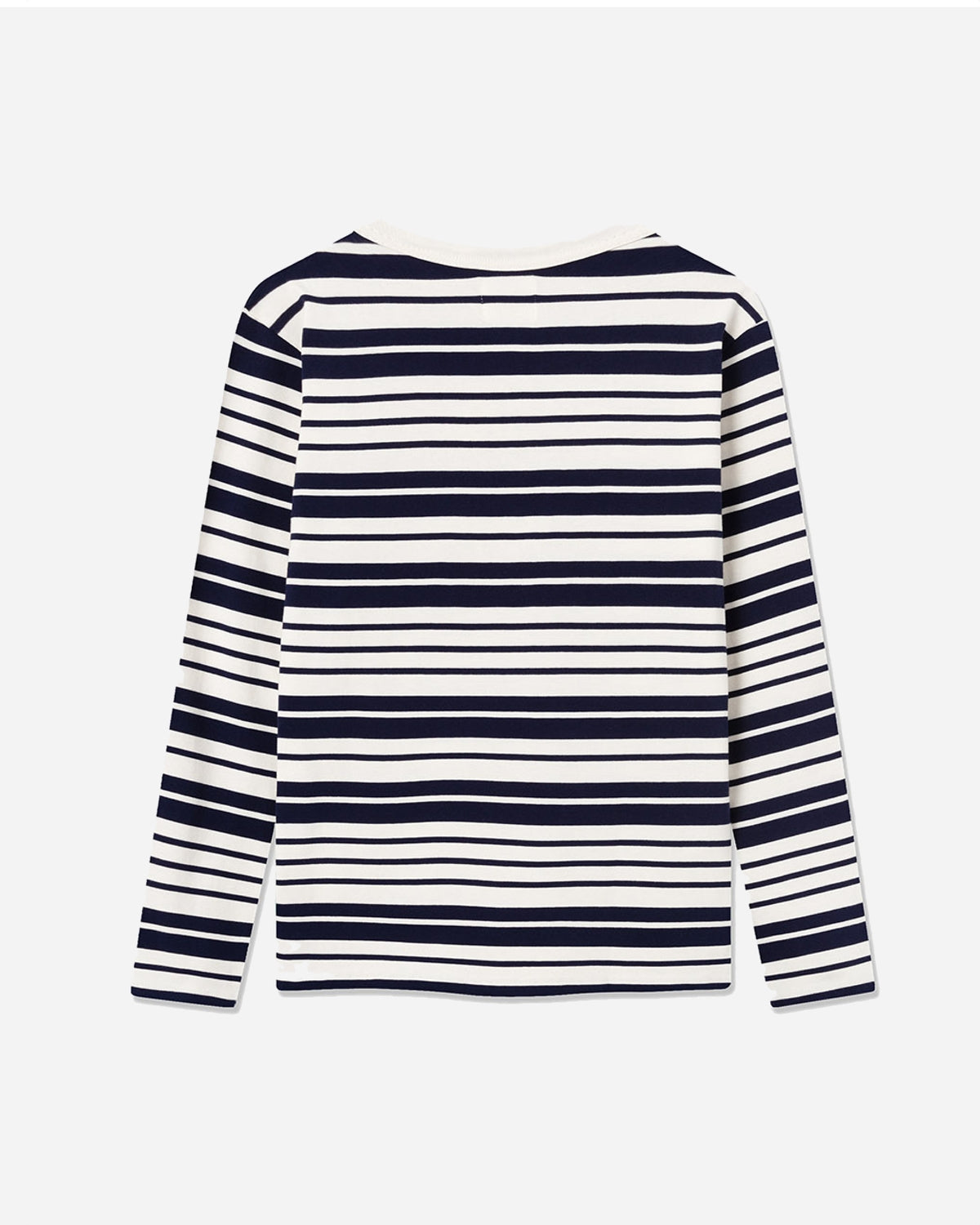 Mel Stripe Long Sleeve - Off-White/Navy Stripes - WOOD WOOD - Munkstore.dk