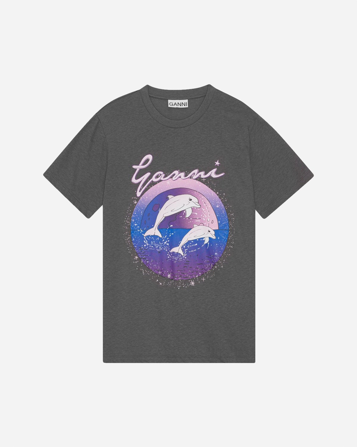 Future Jersey Ganni Relaxed T-shirt - Volcanic Ash - Ganni - Munkstore.dk