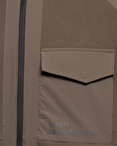 Halo Paneled Fleece Jacket - Chocolate Chip