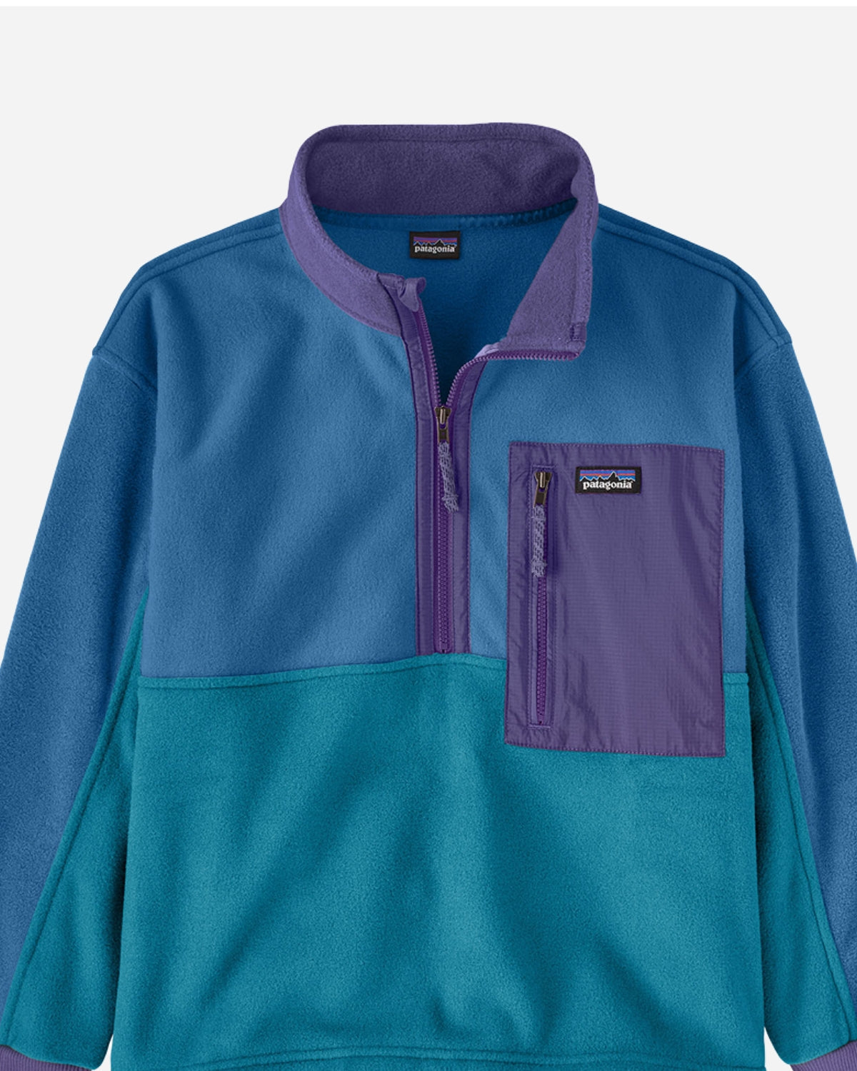 Teens Microdini 1/2 Zip P/O - Bayou Blue - Patagonia - Munkstore.dk