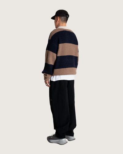 Lotu Striped Polo - Navy Striped