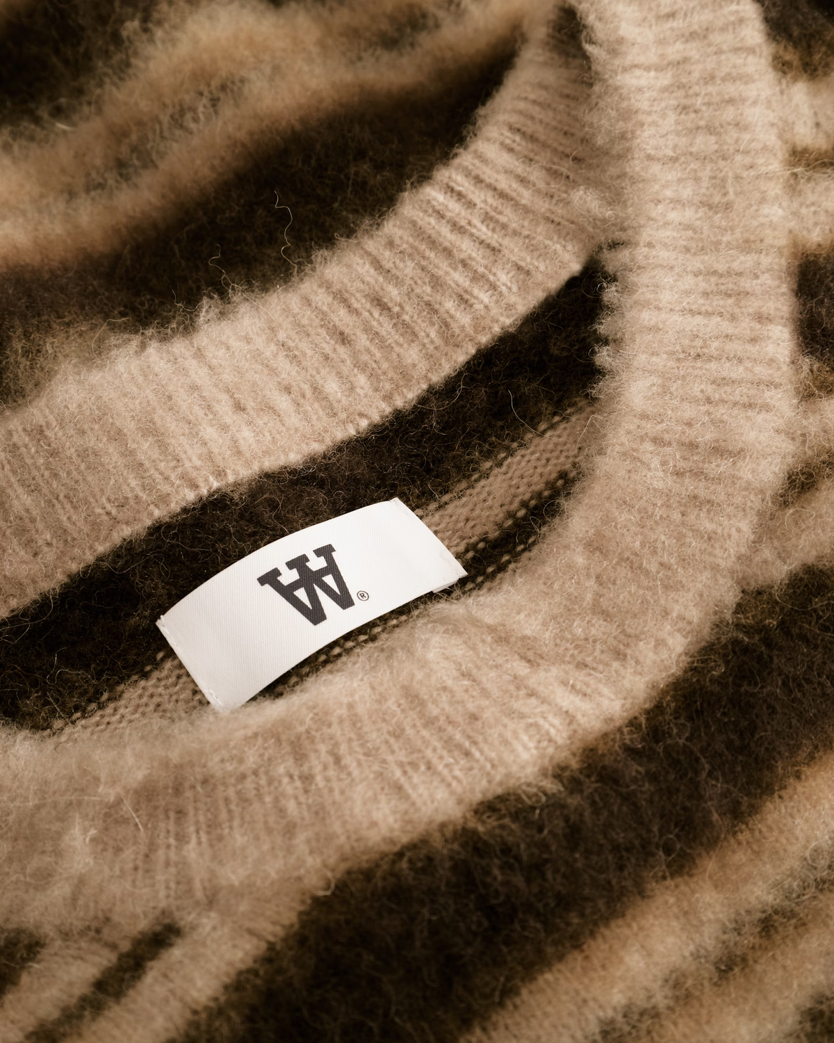 WWEnker Crewneck - Greige stripe