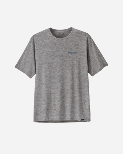 M's Cap Cool Daily Graphic Shirt - Waters - Boardshort Logo Abalone Blue / Feather Grey