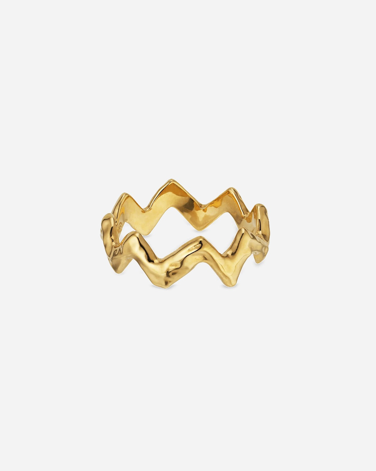 Heartbeat Ring - Forgyldt Sterling Sølv