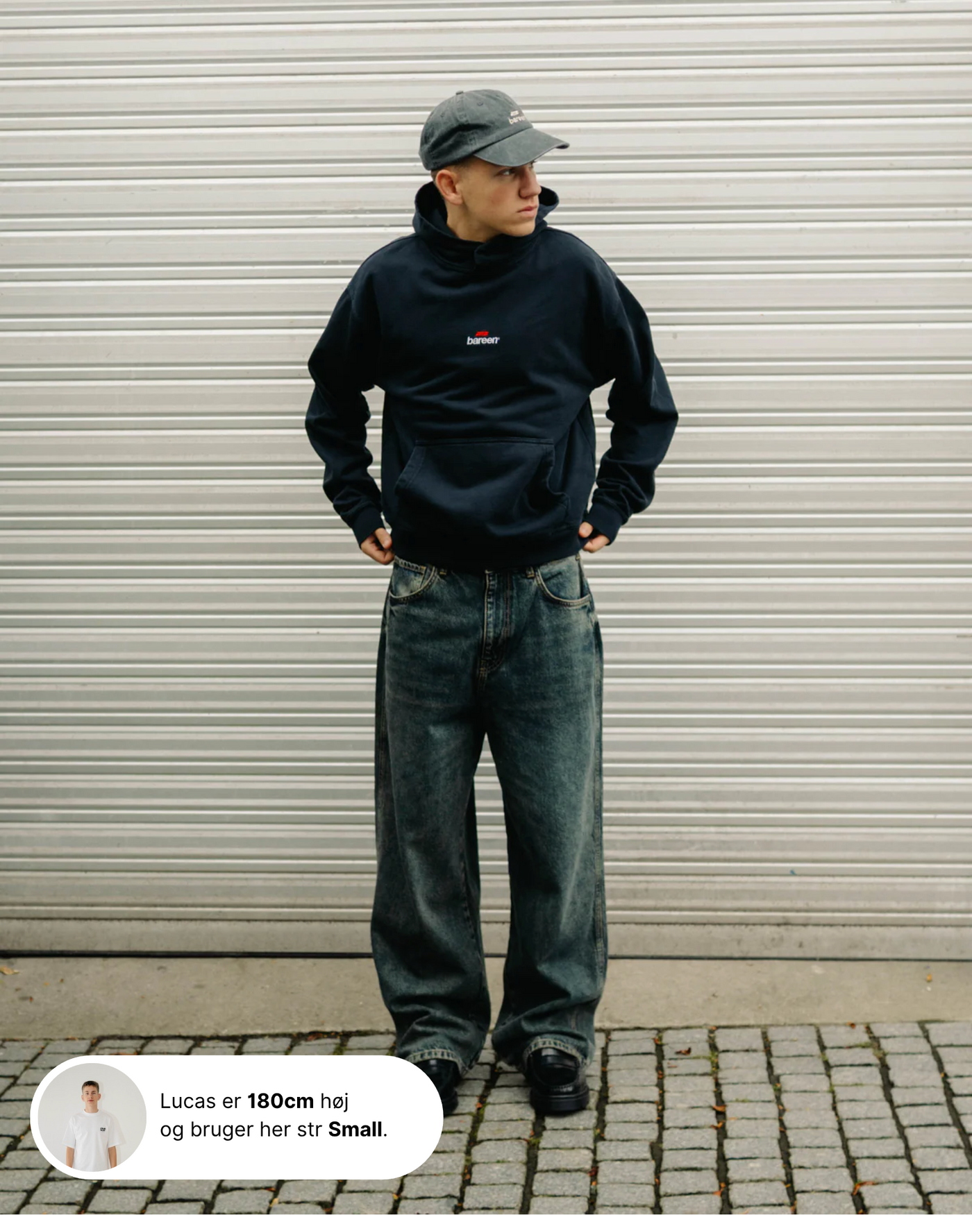 Oversized Hoodie Men Logo 3.0 - Black