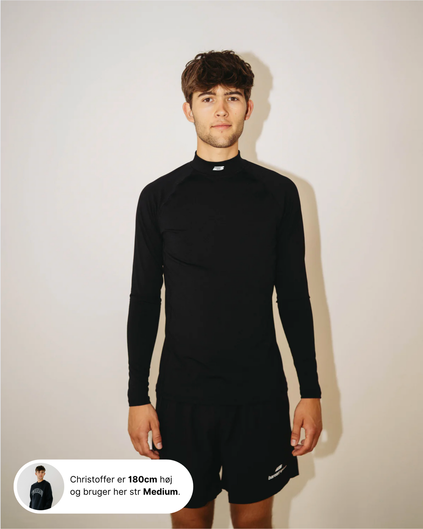 Men's Mock Neck Base Layer - Black Onyx