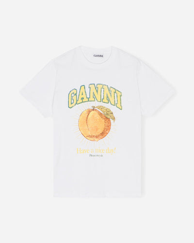 Basic Jersey Peach Relaxed T-shirt - Bright White