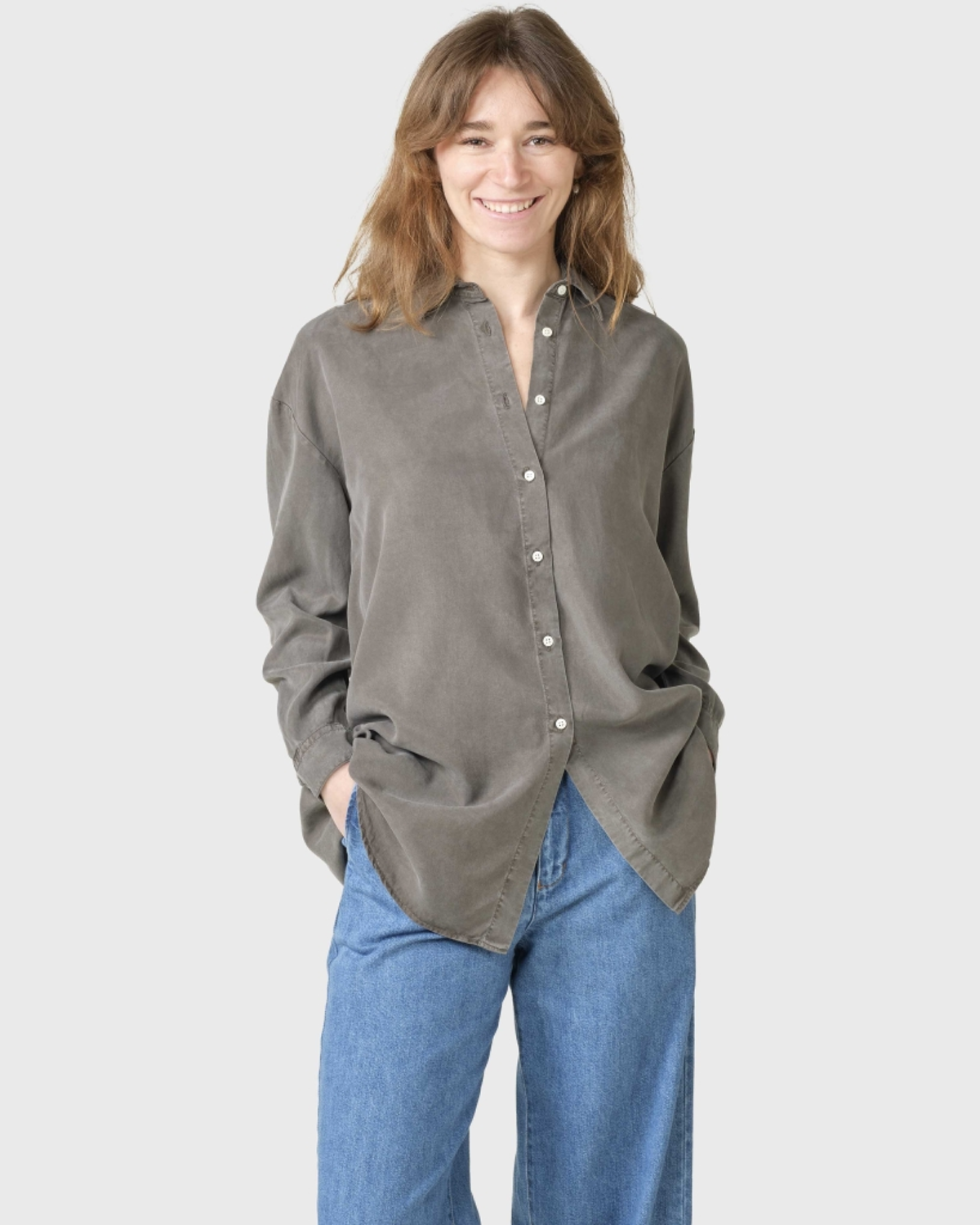 Ofelia lyocell shirt - Taupe