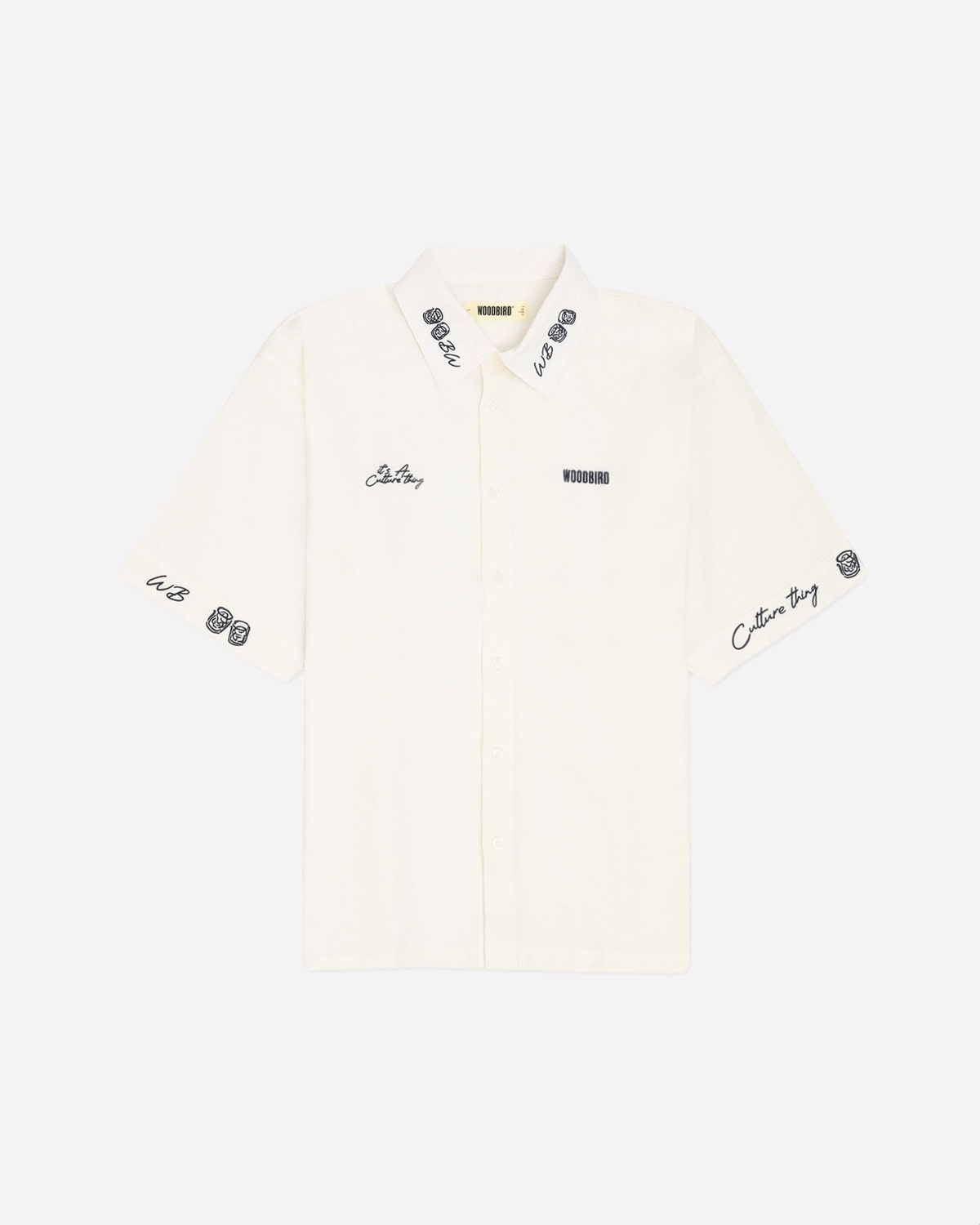 Wang Embroid Shirt - Off White