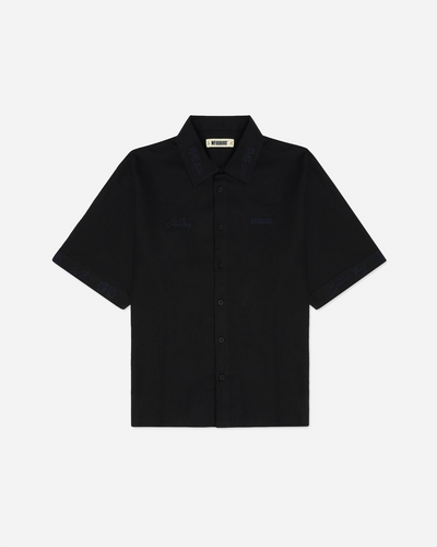 Wang Embroid Shirt - Black