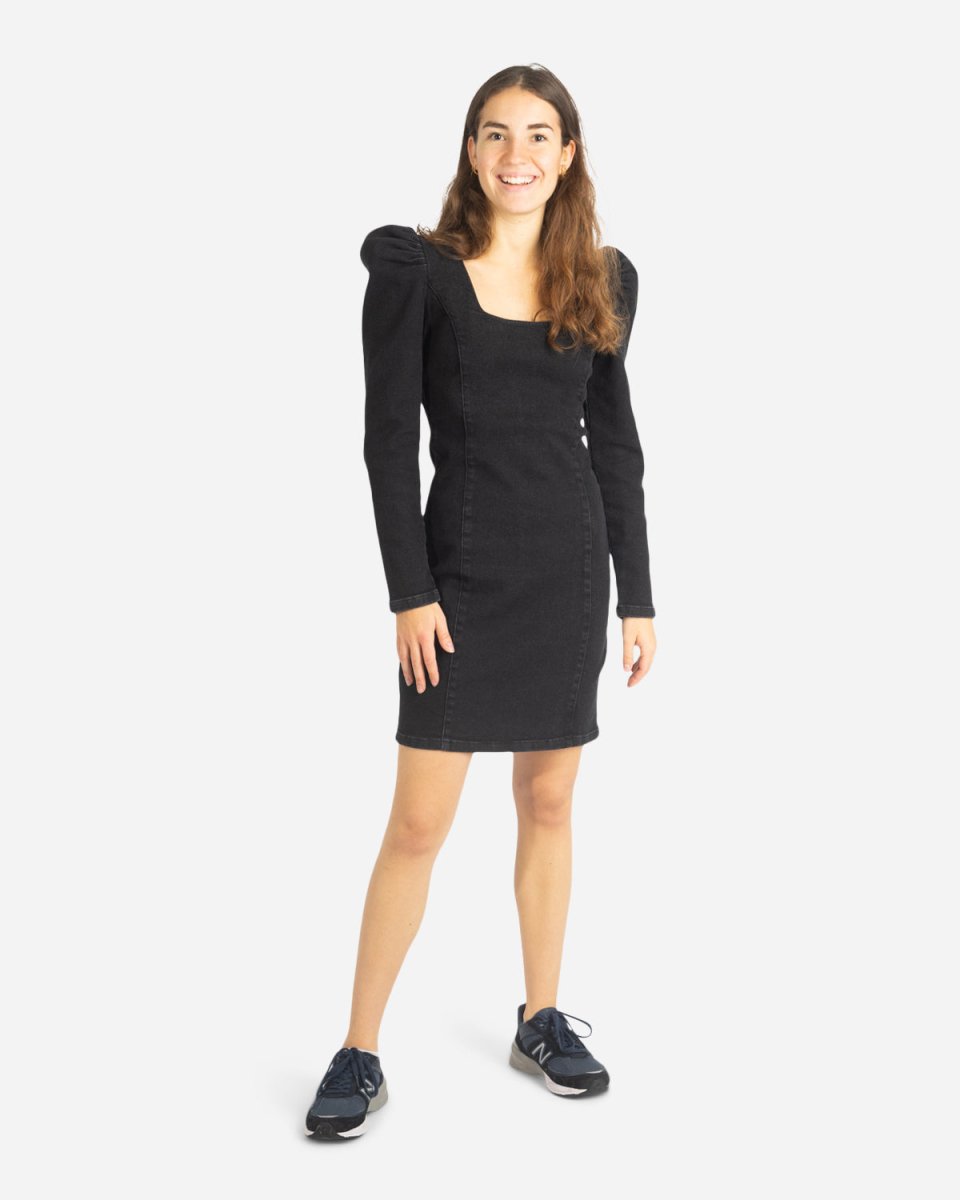 Astrid Short Dress - Washed Black - Munk Store