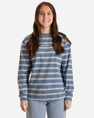 Astrid stripe long sleeve tee - Blue Stripes - Munk Store