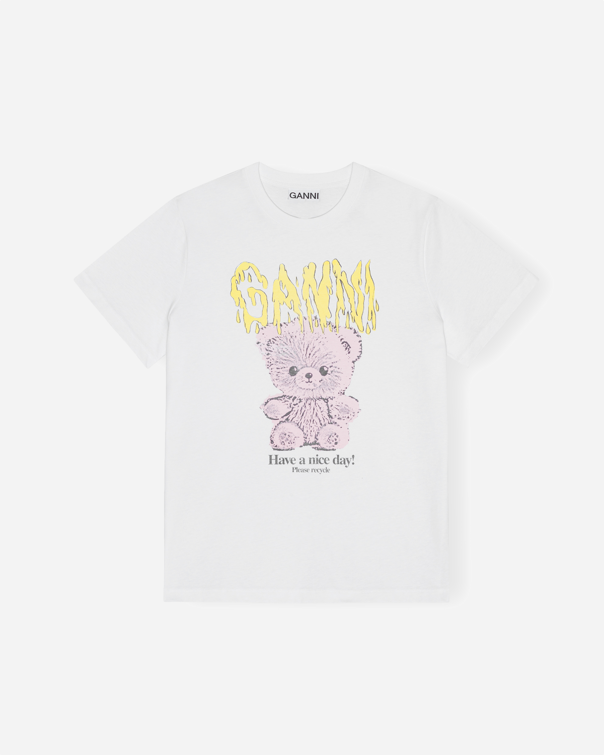 Basic Jersey TEDDY Relaxed T-shirt - Bright White