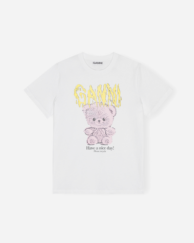 Basic Jersey TEDDY Relaxed T-shirt - Bright White