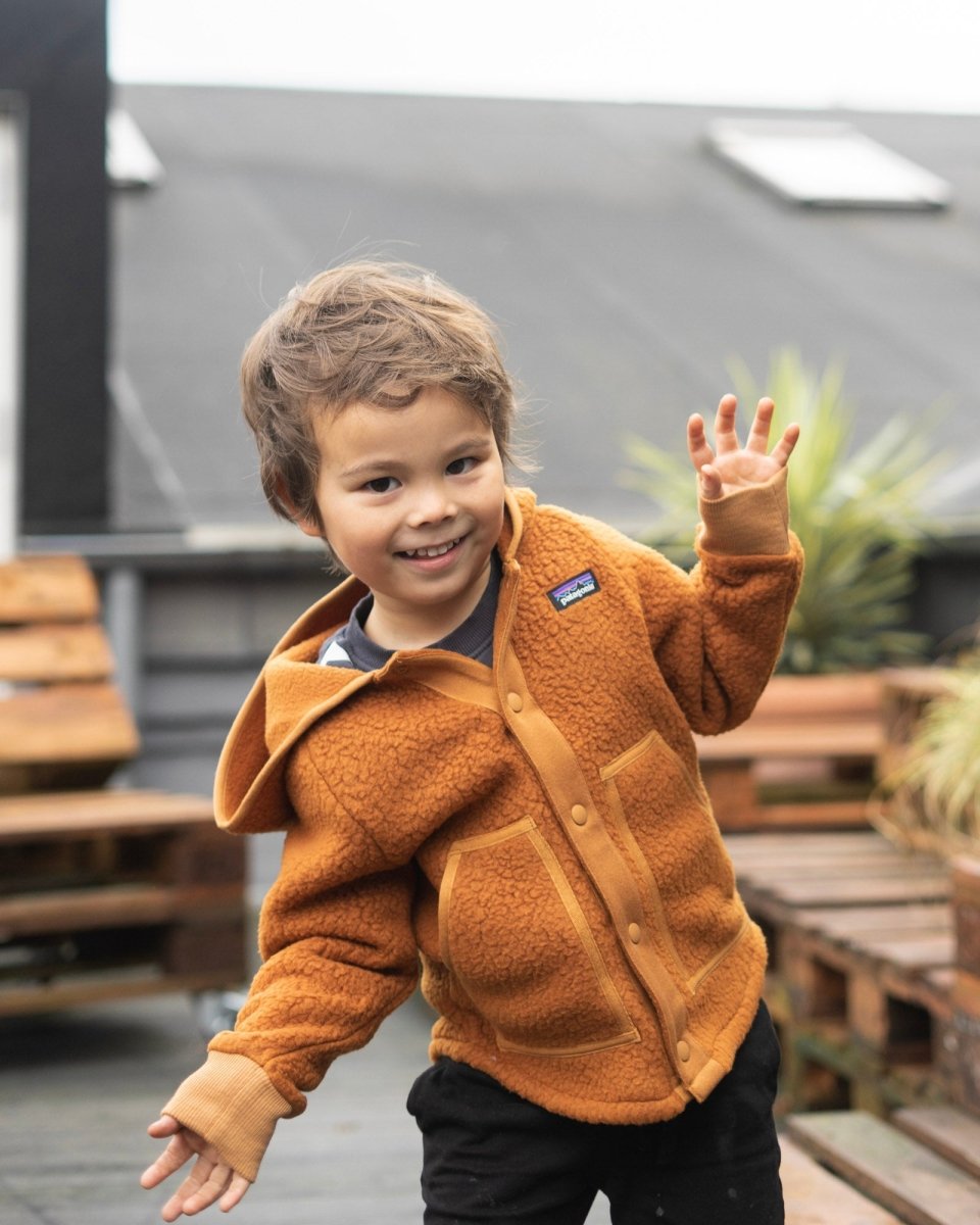 Baby Retro Pile Jacket - Wood Brown - Munk Store